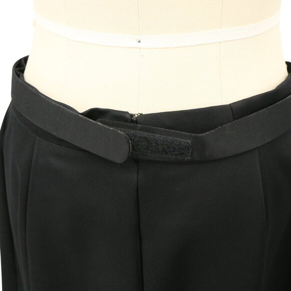 St. John Evening Rhinestone Bow Buckle Belted Satin Skirt 6 - Picture 4 of 7